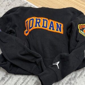 Jordan Black Sweatshirt with Orange and Blue Logo